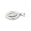 Brass Pave Natural White Shell Pendants KK-S522-07D-P-2