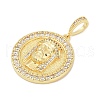 Brass Micro Pave Cubic Zirconia Pendants KK-D317-123G-2