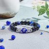 Olycraft Handmade Evil Eye Lampwork Round Beads LAMP-OC0001-01-6