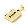 304 Stainless Steel Alphabet Pendants STAS-S152-01G-I-2