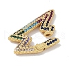 Rack Plating Brass Micro Pave Cubic Zirconia Twister Clasps KK-NH0002-15G-02-2