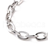 Non-Tarnish 304 Stainless Steel Cable Chain Bracelet for Men Women BJEW-E031-05D-P-2