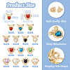 28Pcs 14 Styles Glass Rhinestone Pendants ALRI-TA0001-17-10