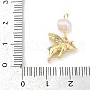Natural Cultured Freshwater Pearl & Brass Pendants KK-U062-17G-3