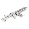 Tibetan Style Alloy Submachine Gun Pendants TIBEP-Q043-134-RS-2