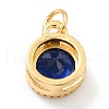 Real 18K Gold Plated Brass Inlaid Cubic Zirconia Charms ZIRC-L100-081G-4