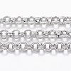 Tarnish Resistant 304 Stainless Steel Double Seperated Round Rolo Chains STAS-H014-01-10M-1