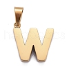 Ion Plating(IP) 304 Stainless Steel Letter Pendants STAS-H127-W-G-1