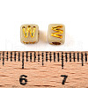 Plating Acrylic Beads OACR-N140-01E-W-3