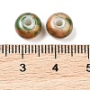 Opaque Spray Painted Glass Beads GLAA-G118-01T-3