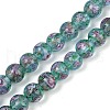 Handmade Glod Sand Lampwork Beads Strands LAMP-B028-03G-10mm-1