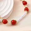 ABS Imitation Pearl Round Beads Stretch Bracelets for Women BJEW-D317-10A-G-2