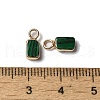 Natural Malachite Rectangle Charms G-Q169-07G-03-3