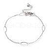 Tarnish Resistant 304 Stainless Steel Cable Chain Anklets AJEW-M026-11P-1