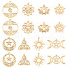 SUNNYCLUE 16Pcs 8 Style 304 Stainless Steel Pendants STAS-SC0003-92G-1