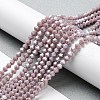 Opaque Solid Color Electroplate Glass Beads Strands EGLA-A039-P4mm-A13-4