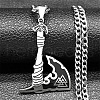 Viking Style Titanium & 304 Stainless Steel Pendant Necklaces NJEW-C066-11P-1