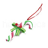 Christmas Candy Cane Handmade Polymer Clay Pendant Decorations HJEW-P017-02A-2