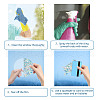 16Pcs Waterproof PVC Colored Laser Stained Window Film Static Stickers DIY-WH0314-096-3
