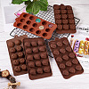 Boutigem 5 Pcs 5 Style 15-Cavity Silicone Flower Shaped Fondant Molds DIY-BG0001-05-5