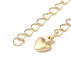Rack Plating Brass Ends with Chain and Charms KK-F873-10LG-2