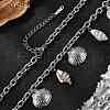 Summer Beach 304 Stainless Steel & Shell Pendant Necklaces NJEW-Z061-09P-2