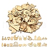 50Pcs Unfinished Wood Slices Art Pendants Chips WOOD-CJ0001-52-1