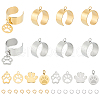 Unicraftale DIY Charm Cuff Ring Making Kit STAS-UN0051-36-1