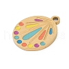 304 Stainless Steel Enamel Pendants STAS-I325-040G-2