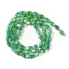 Electroplate Glass Beads Strands GLAA-Q101-03A-AB04-2