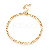 Brass Curb Chain Bracelets for Women BJEW-N032-08A-G-2
