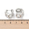 Brass Clear Cubic Zirconia Dangle Earrings EJEW-Q016-04P-3