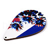 French Theme Printed Wood Pendants WOOD-N016-10-2