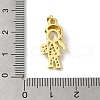 Rack Plating Brass Micro Pave CLear Cubic Zirconia Pendants KK-C053-07B-G-3