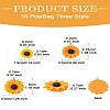 10Pcs 3 Styles Opaque Resin Pendants RESI-YW0001-60-3