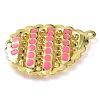Rack Plating Brass Enamel Pendants KK-G515-04G-3