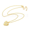 Brass Micro Pave Clear Cubic Zirconia Pendant Necklaces NJEW-M220-01B-G-2