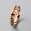 Stainless Steel Grooved Finger Ring Settings RJEW-WH0012-11E-1