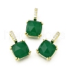 Natural Black Jade Faceted Pendants KK-U072-35G-02-1