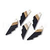 Opaque Resin & Walnut Wood Big Pendants X-RESI-M027-09C-3