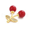 Brass Micro Pave Cubic Zirconia Pendants KK-H073-03G-2