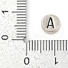 925 Sterling Silver Flat Round with Letter Beads STER-G044-01AS-A-3