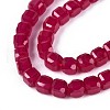 Lab Grown Red Corundum Beads Strands G-N351-02A-01-3
