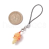 Glass Beaded Ice Cream Pendant Decorations HJEW-MZ00179-03-3