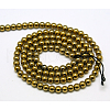 Non-magnetic Synthetic Hematite Beads Strands G-K015-2mm-01-2
