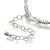 Brass Snake Chain Bracelets BJEW-M043-02P-3