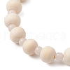 Synthetic Turquoise & Wood & Glass Beaded Stretch Bracelets for Women BJEW-JB11126-02-4