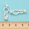 925 Sterling Silver S-Hook Clasps STER-Q191-07B-S-4