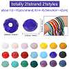 GOMAKERER 21 Strands 21 Colors Opaque Solid Color Glass Beads Strands EGLA-GO0001-03-2