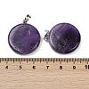Natural Amethyst Pendants G-A259-04P-07-3